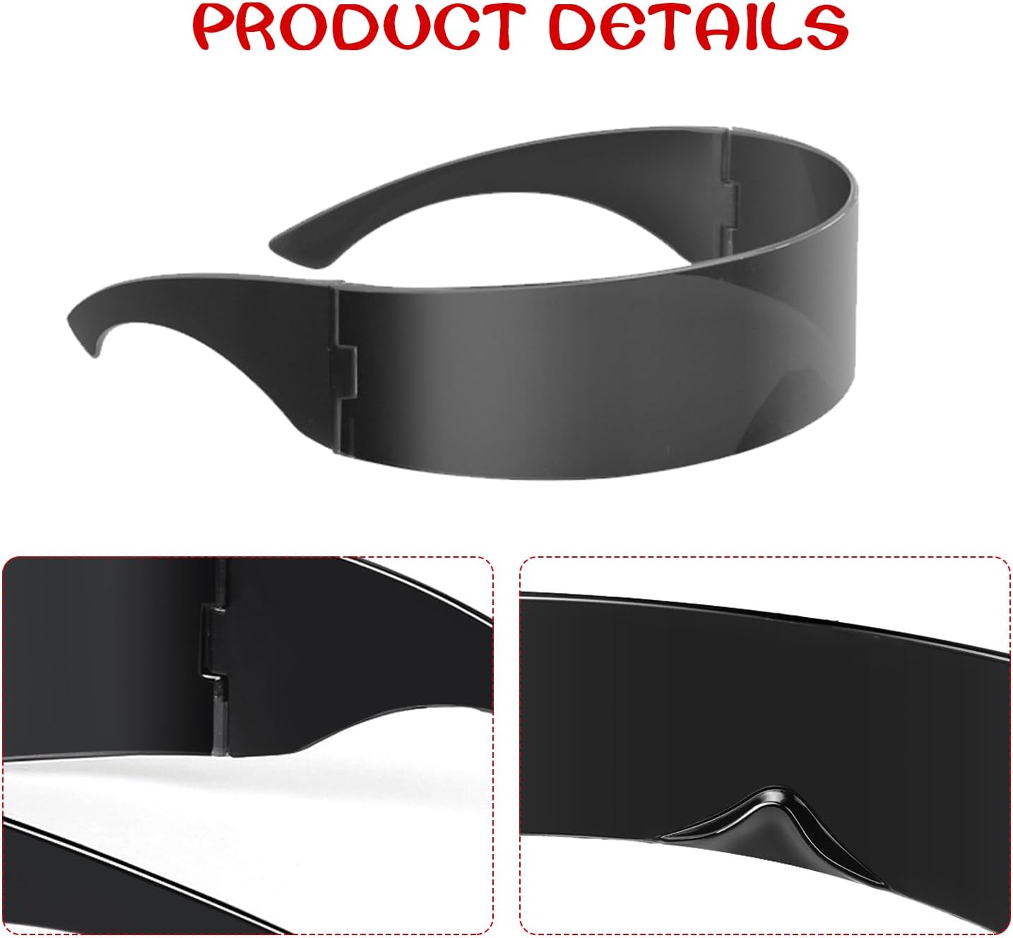 12 pcs 80s Cyber Visor Sunglasses,Futuristic Cyclops Cyberpunk Visor Sunglasses,Punk Future Style Cosplay,Future Costume Futuristic Wrap Visor Sun Glasses for Men Women - Image 4