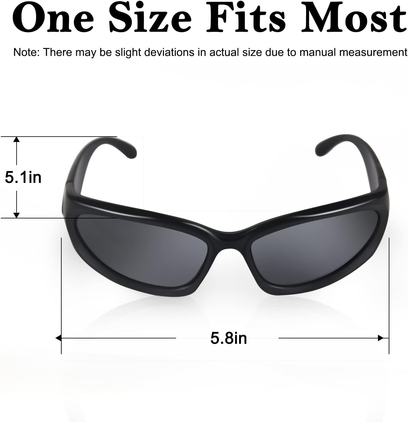 3 Pairs Y2K Wrap Around Sunglasses Trendy Silver Glasses Oval Black Shades Sporty Futuristic Aesthetic for Women Men Rave - Image 3
