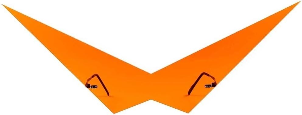 Anime Inspired Futuristic Comic Costume Cosplay Large Pointy Triangle Orange Sunglasses - Image 2