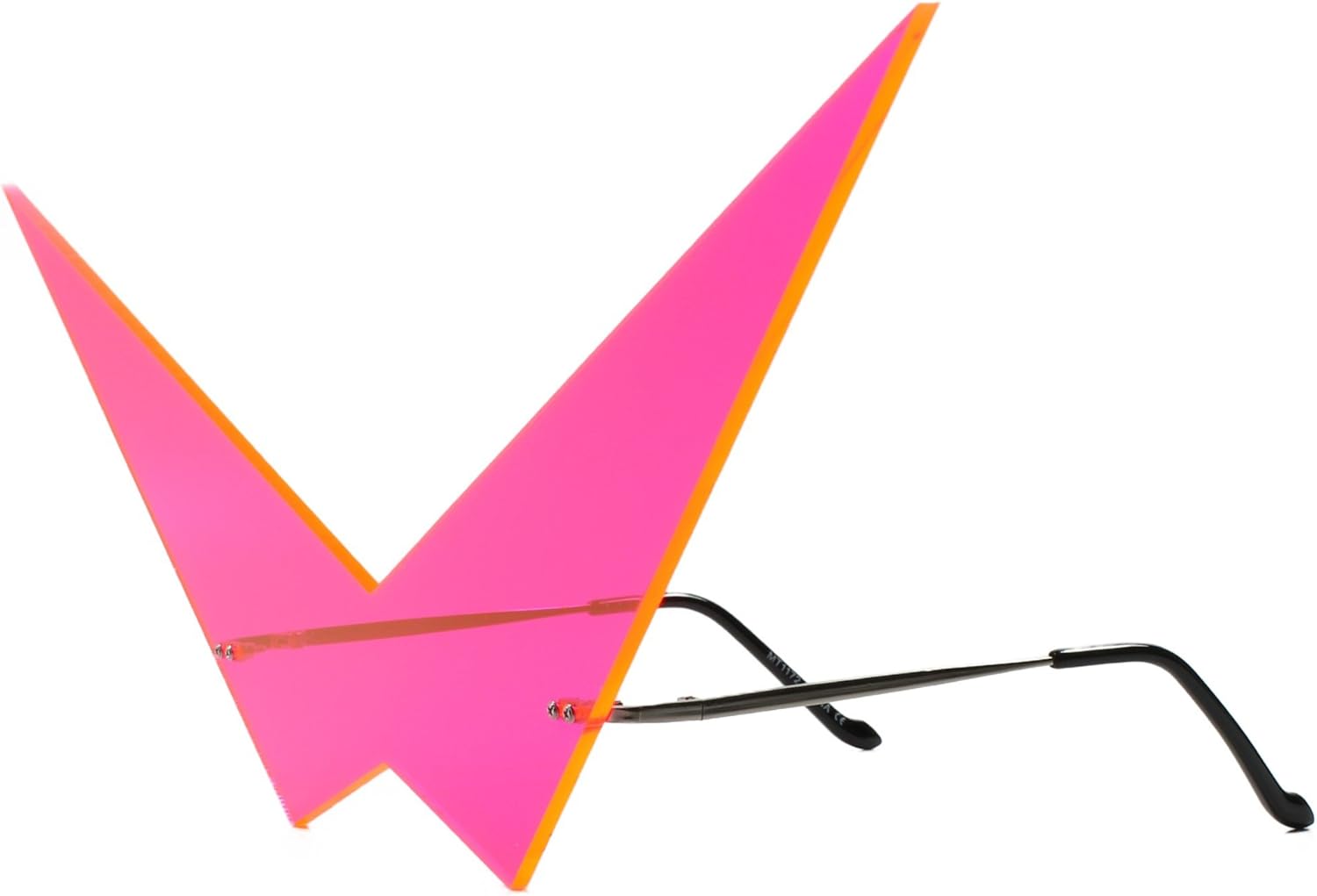 Anime Inspired Futuristic Comic Costume Cosplay Large Pointy Triangle Pink Sunglasses