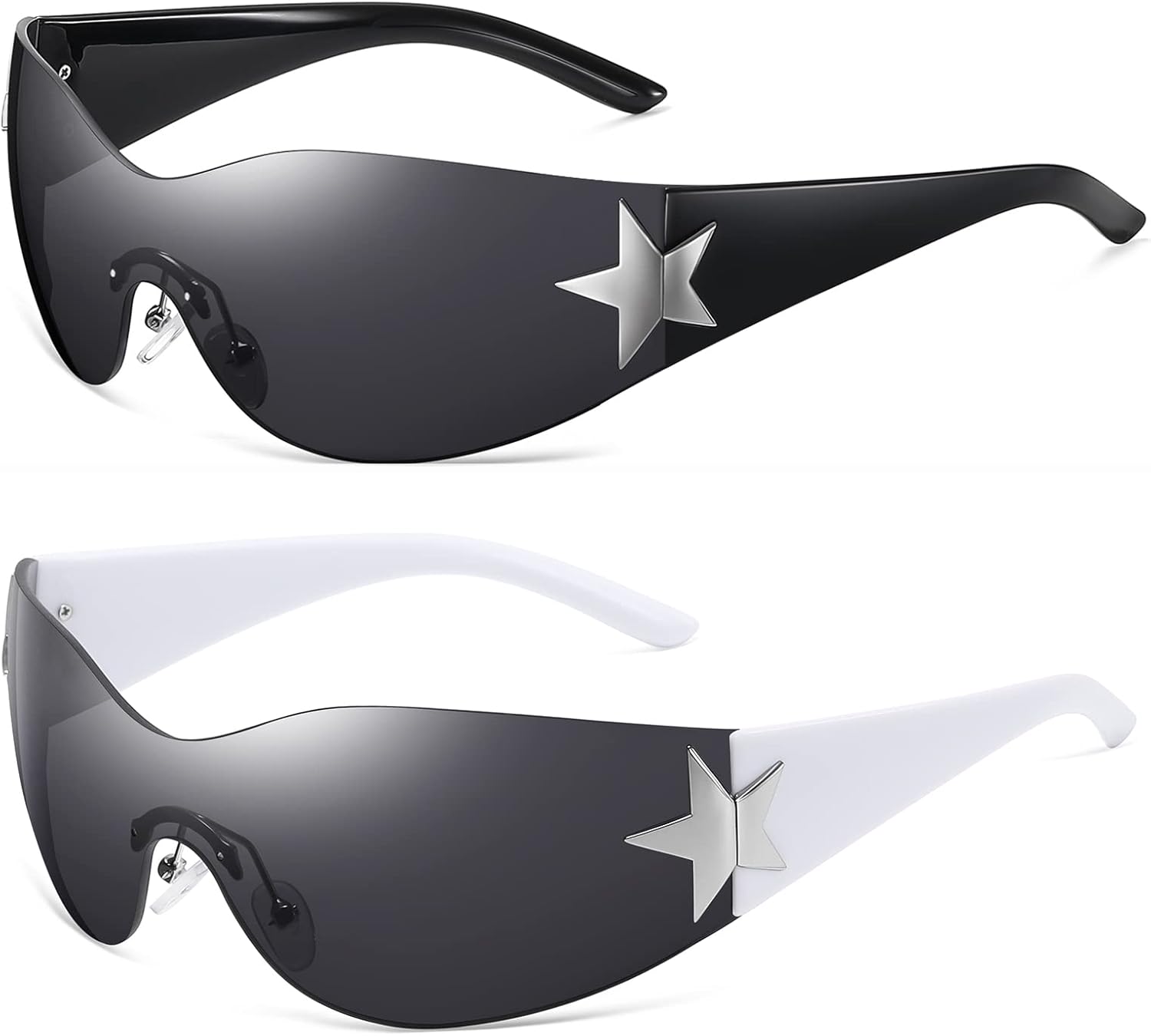 Eiuizah Y2k Sunglasses for Women Men Shield Wrap Around Fashion Sunglasses Trendy Oversized Frameless Sun Glasses - Image 15
