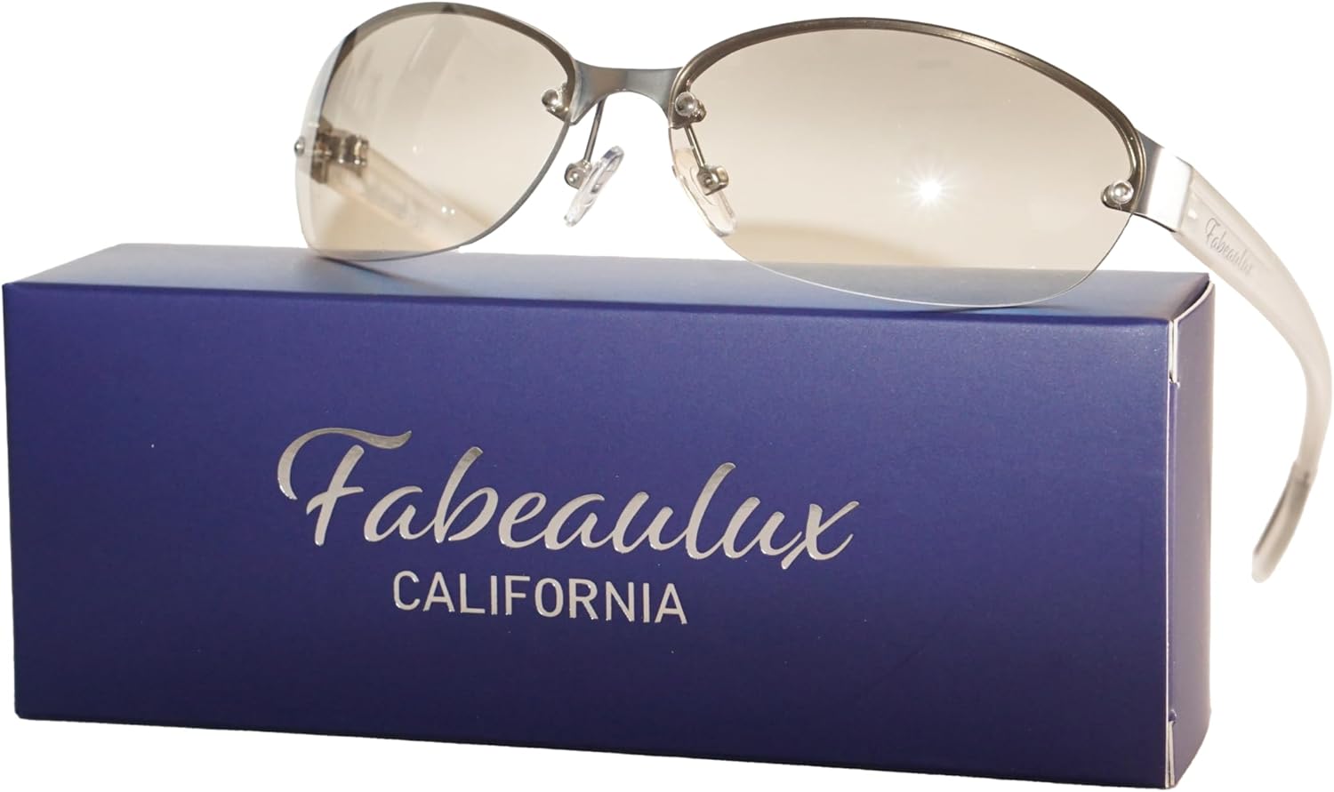 FBL Semi-Rimless Clear Smoke Tinted Eyeglasses Wrap Sunglasses A216 - Image 7