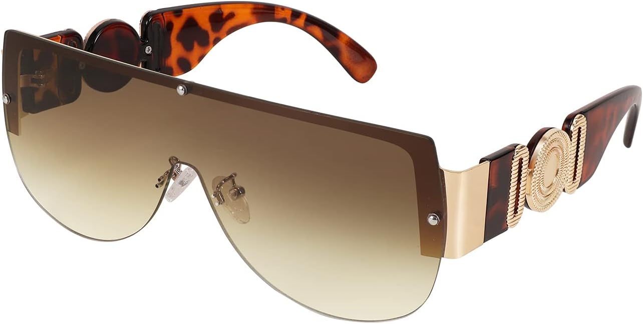 FEISEDY Fashion Oversized Sunglasses Women Trendy Designer One Piece Stylish UV400 Protection B2748