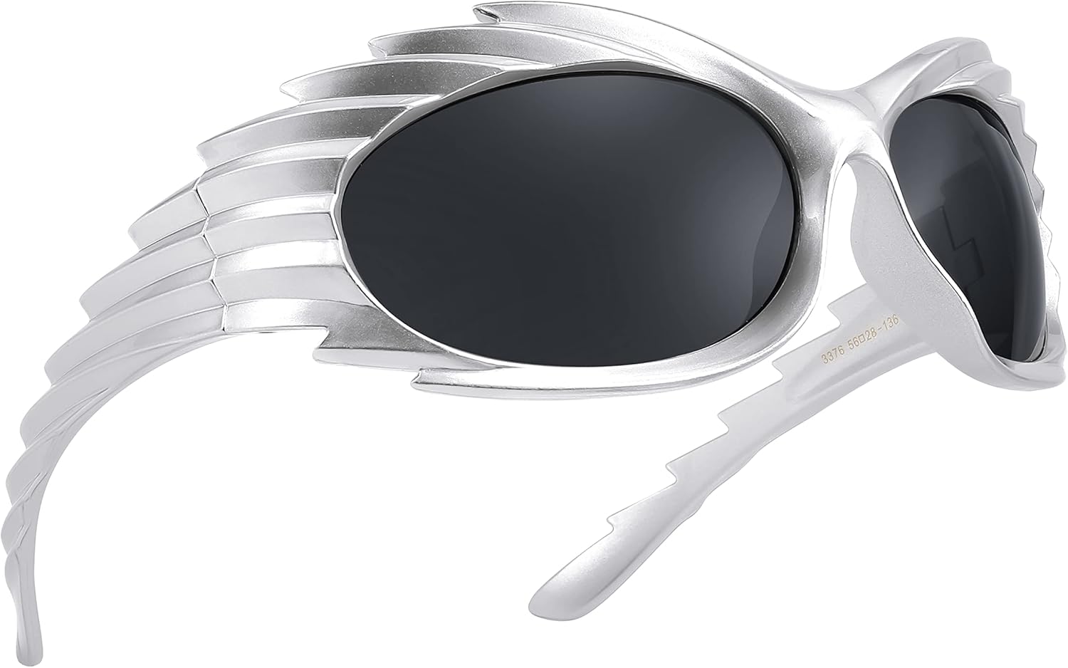 FEISEDY Wrap Around Y2K Sunglasses for Men Women Oversized Swift Oval Futuristic Shades B9102