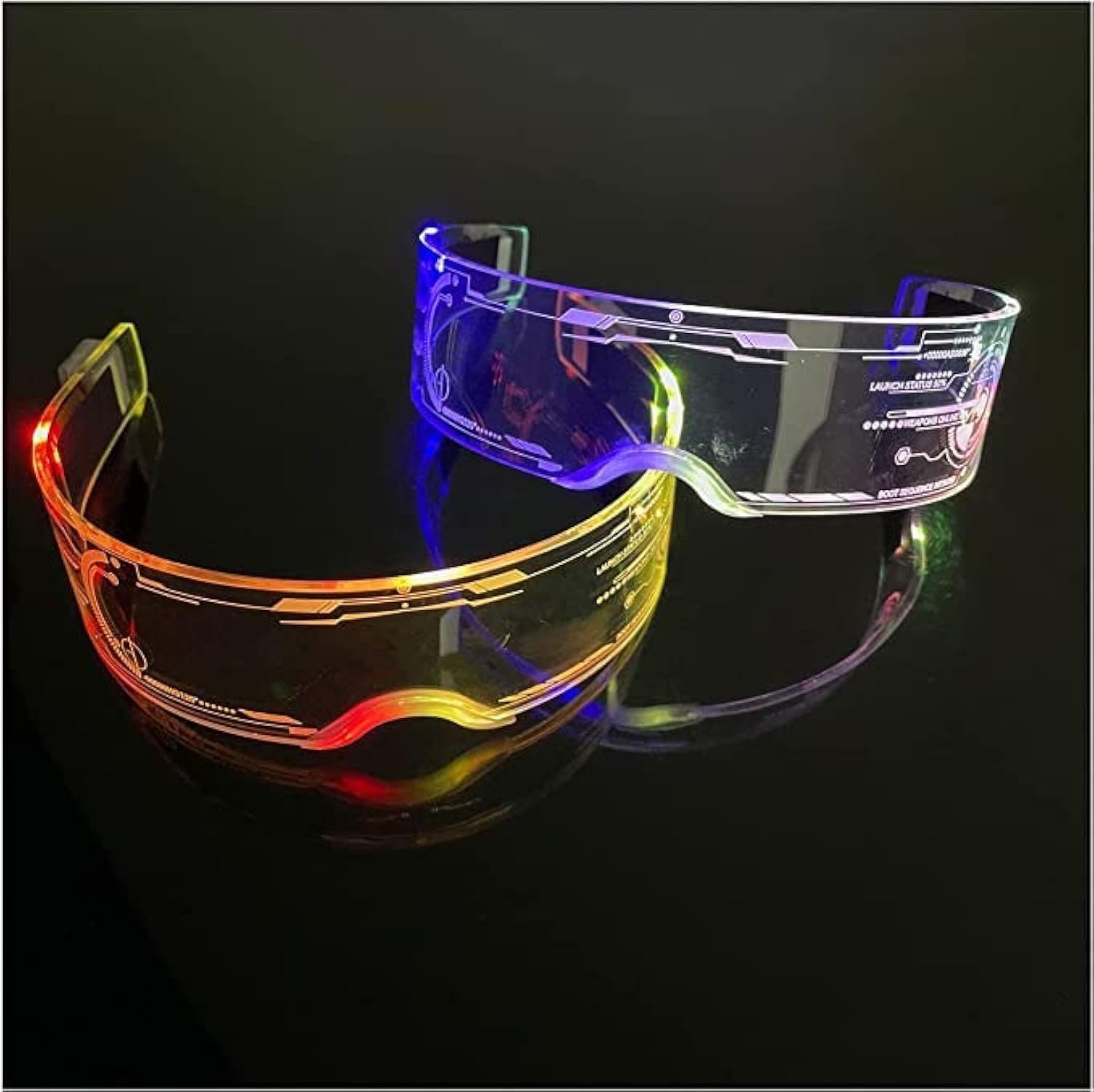 Fency LED Light Up Glasses, LED Visor, Luminous, Cyberpunk Futuristic Cosplay Glasses for Adults - Image 10