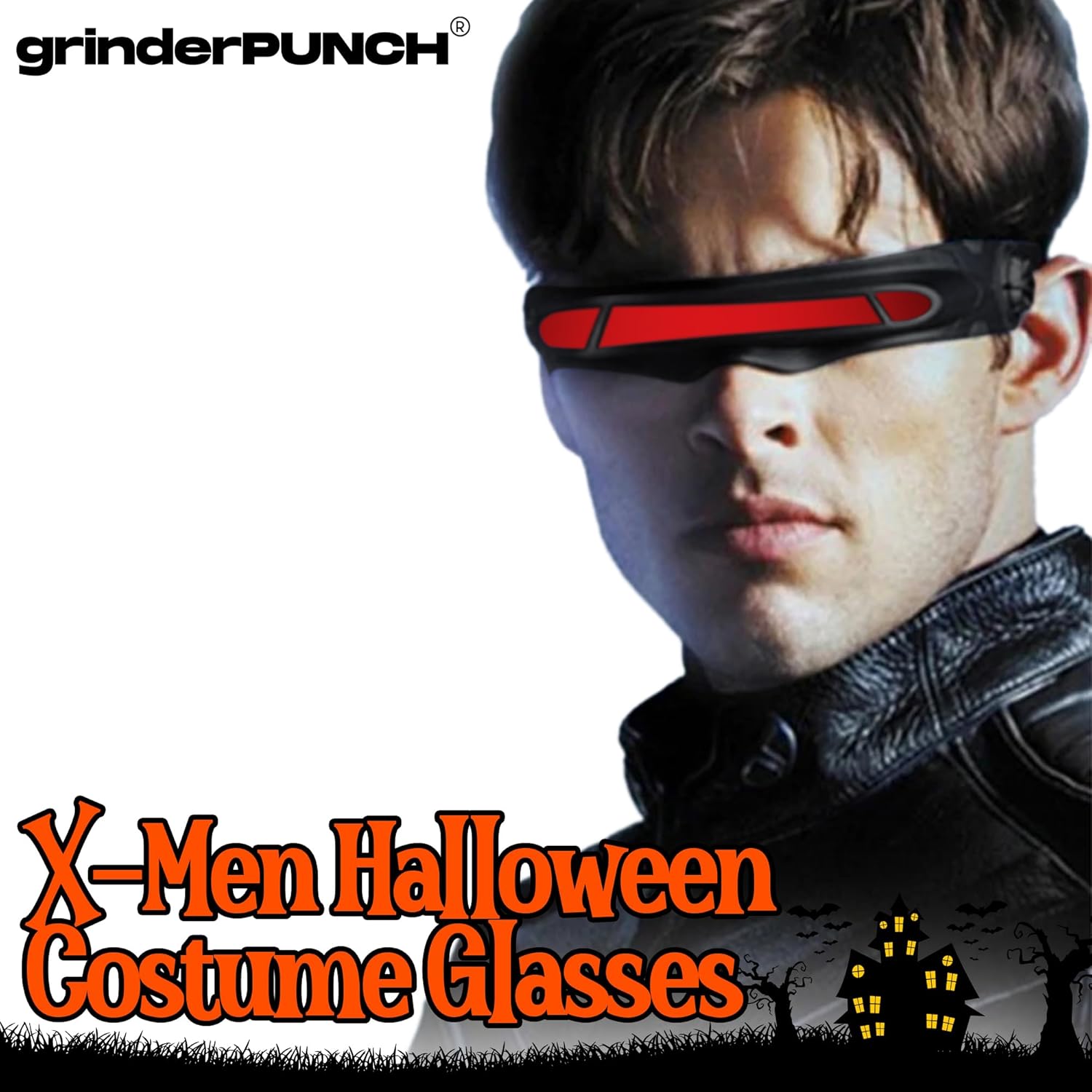 grinderPUNCH Futuristic Space Alien Costume Sunglasses Cyclops Shield Party Mirror Mono Lens - Image 3