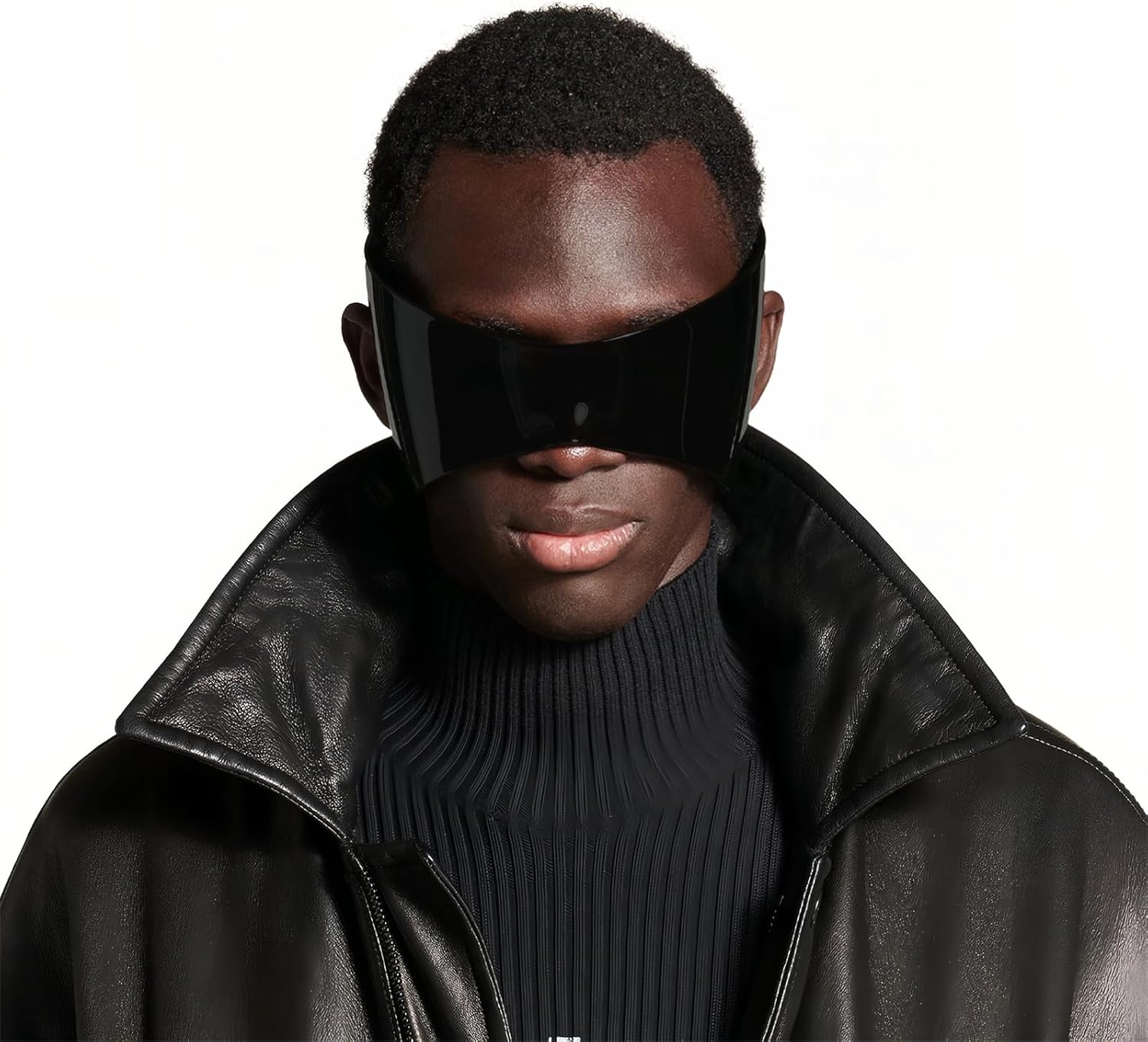 GUVIVI Futuristic Sunglasses for Men Women Oversized Wrap Around Shield Fashion Chic Mask Plastic Sun Glasses Shades - Image 7