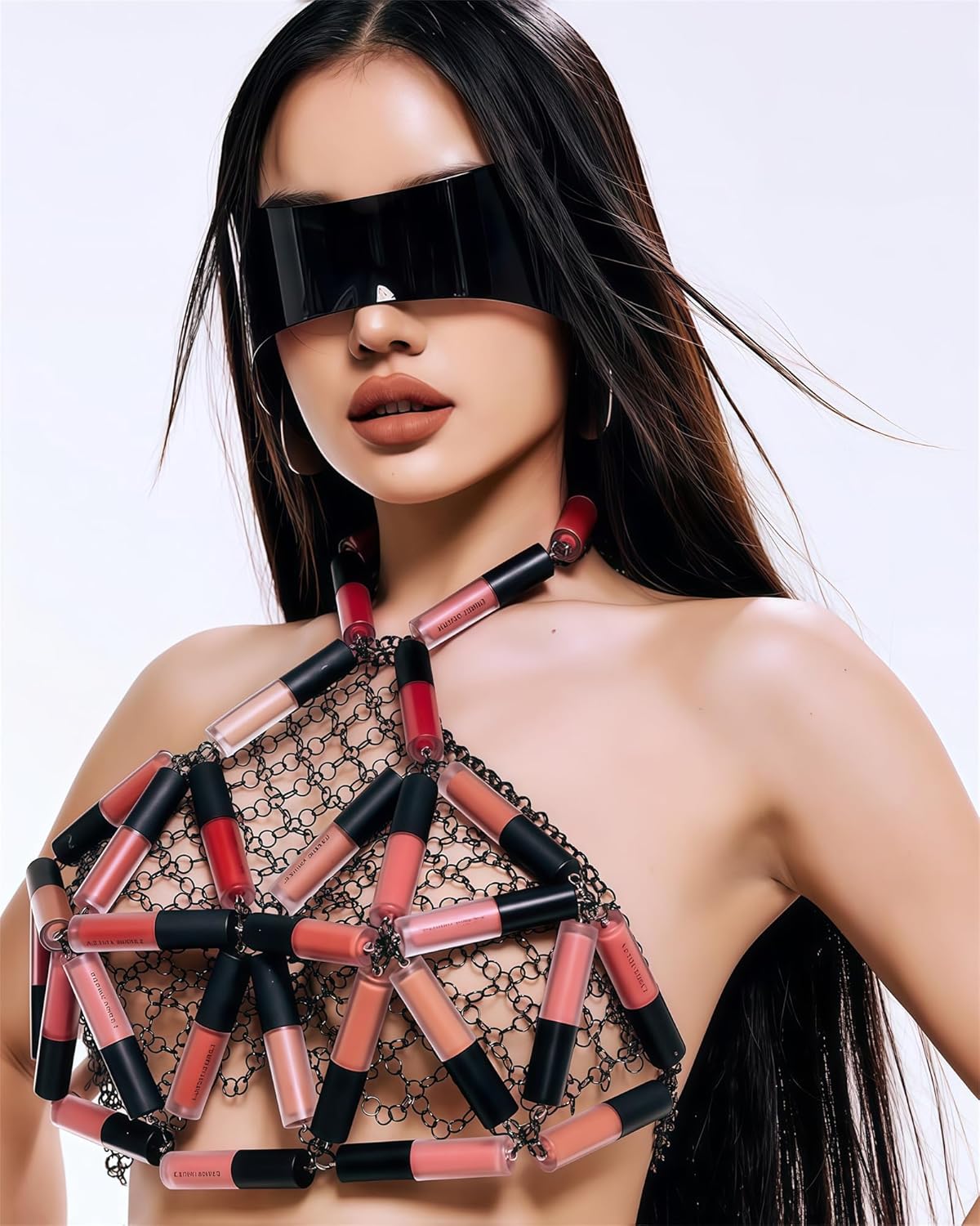 GUVIVI Futuristic Sunglasses for Men Women Oversized Wrap Around Shield Fashion Chic Mask Plastic Sun Glasses Shades - Image 9