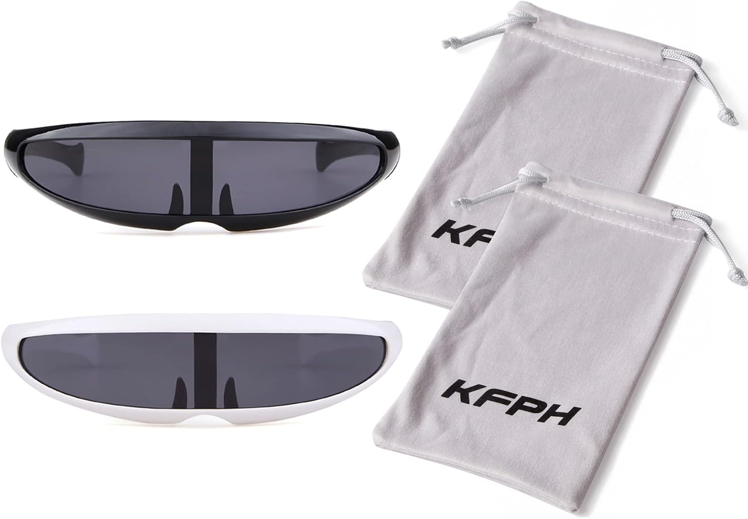 KFPH Futuristic Narrow Sunglasses Robot Space Rave Futuristic Glasses Personality Cosplay Cyclops Cool Glasses - Image 9