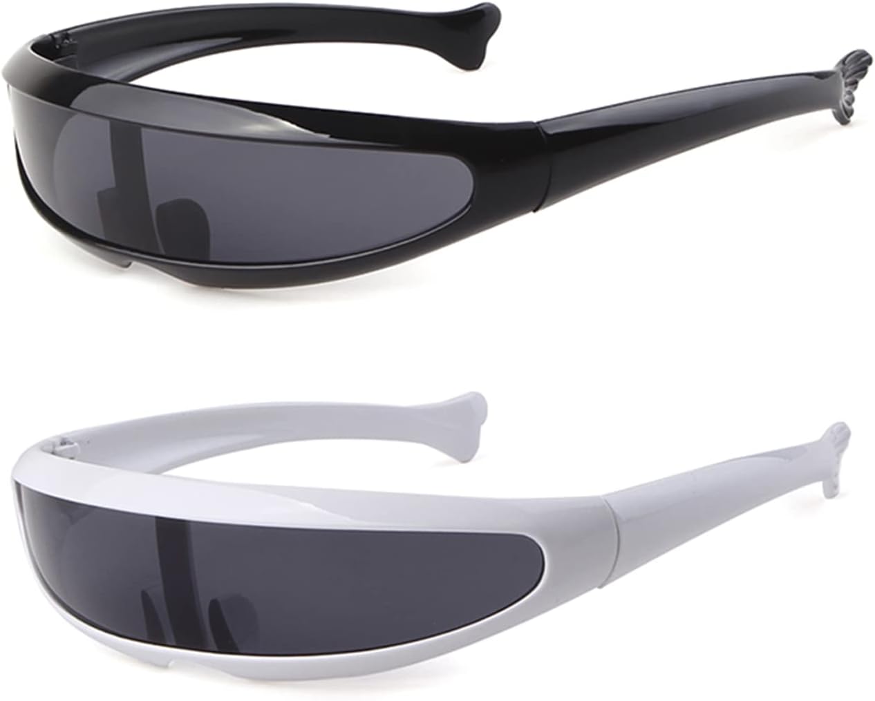 KFPH Futuristic Narrow Sunglasses Robot Space Rave Futuristic Glasses Personality Cosplay Cyclops Cool Glasses