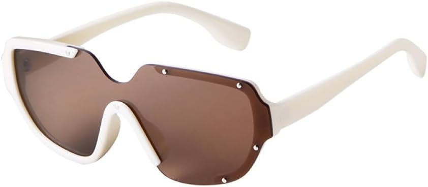 MUTYNE Fashion Rivet One Piece Sunglasses Women Men Trendy Futuristic Oversized Green Siamese Sun Glasses - Image 7