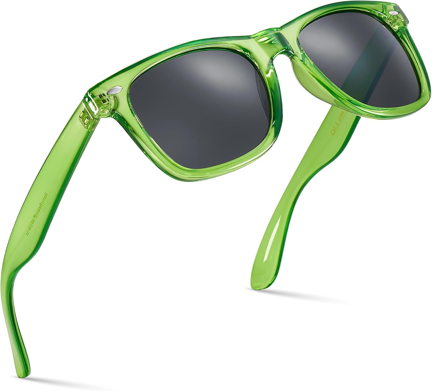 Retro Rewind Translucent Frame Colorful Neon 80s Mirrored Sunglasses for Men Women - Image 28