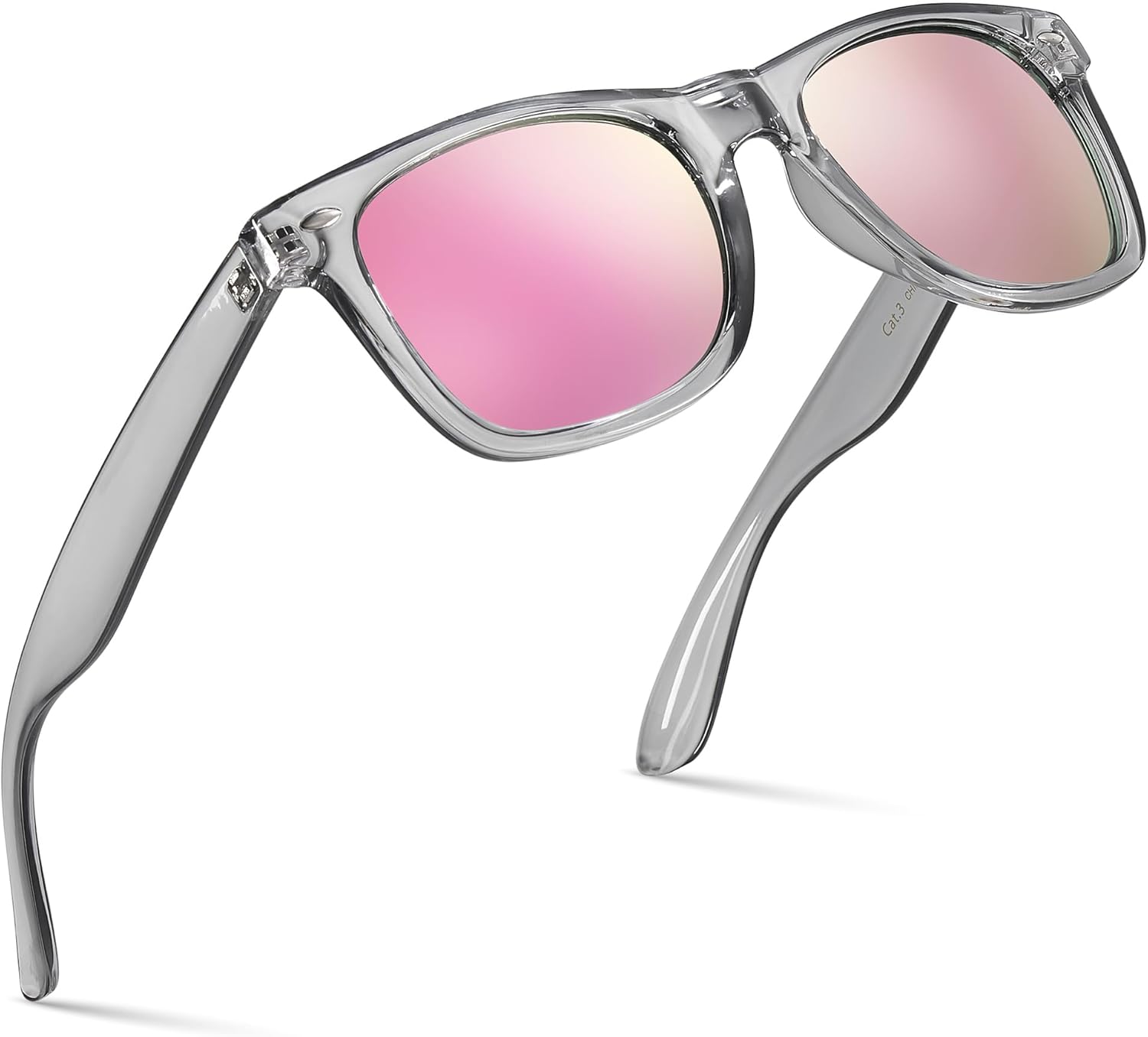 Retro Rewind Translucent Frame Colorful Neon 80s Mirrored Sunglasses for Men Women - Image 7