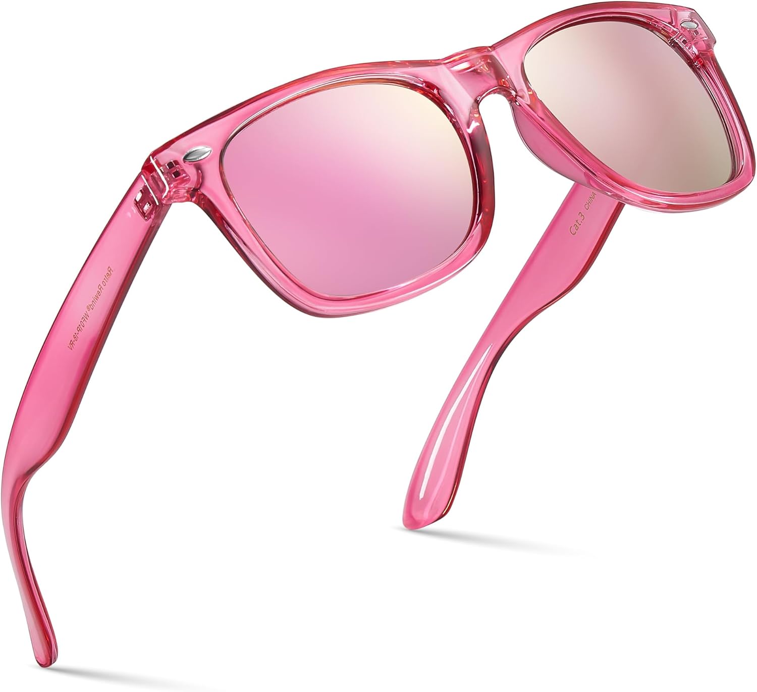 Retro Rewind Translucent Frame Colorful Neon 80s Mirrored Sunglasses for Men Women - Image 15
