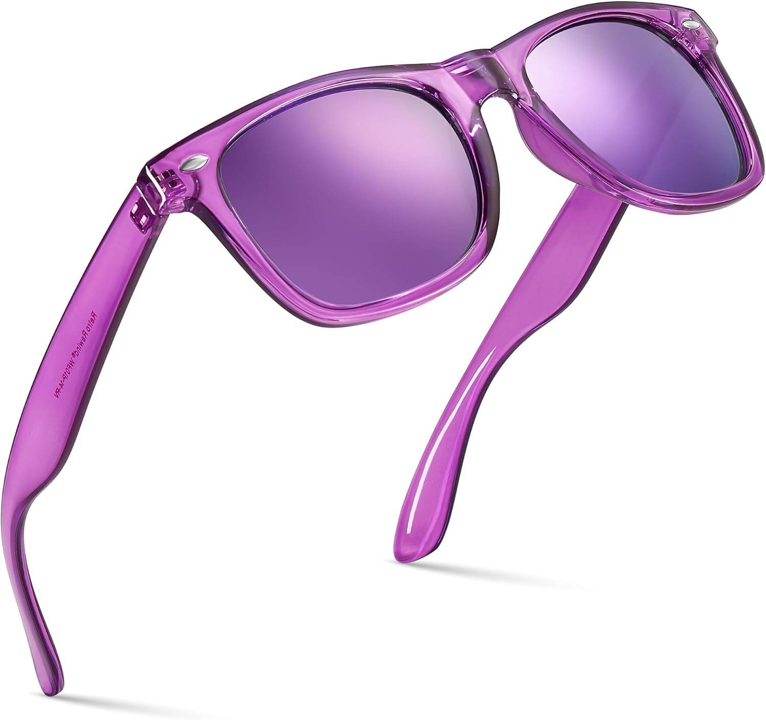 Retro Rewind Translucent Frame Colorful Neon 80s Mirrored Sunglasses for Men Women - Image 18