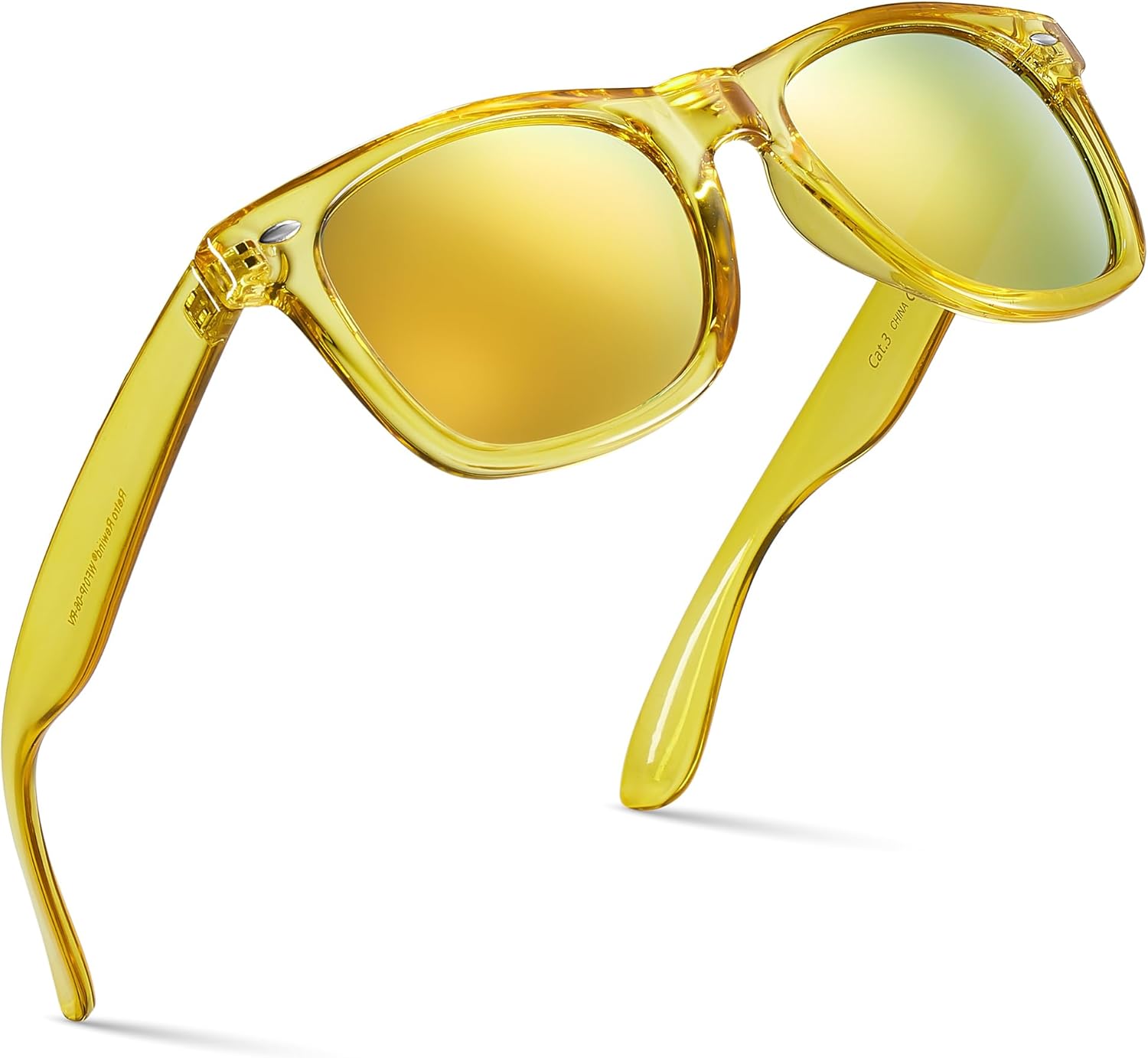 Retro Rewind Translucent Frame Colorful Neon 80s Mirrored Sunglasses for Men Women - Image 27