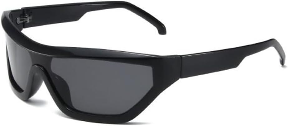 SLCHJXS Y2K Futuristic Sunglasses Cool Oval Wrap Around Sports Sunglasses for Women Men - Image 6