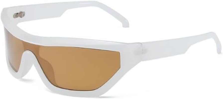 SLCHJXS Y2K Futuristic Sunglasses Cool Oval Wrap Around Sports Sunglasses for Women Men - Image 4
