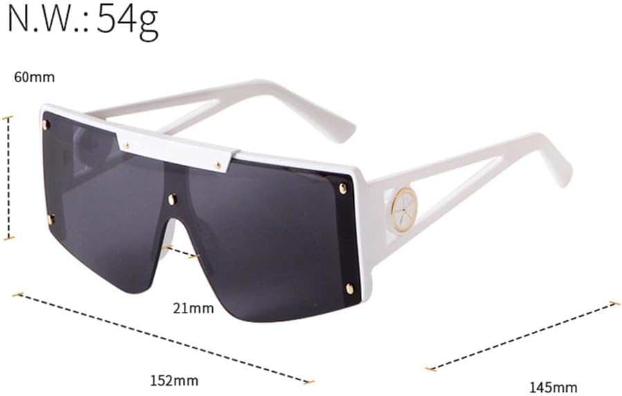 VFDHN One Piece Oversized Sunglasses Women Men Retro Futuristic Large Sun Glasses - Image 2