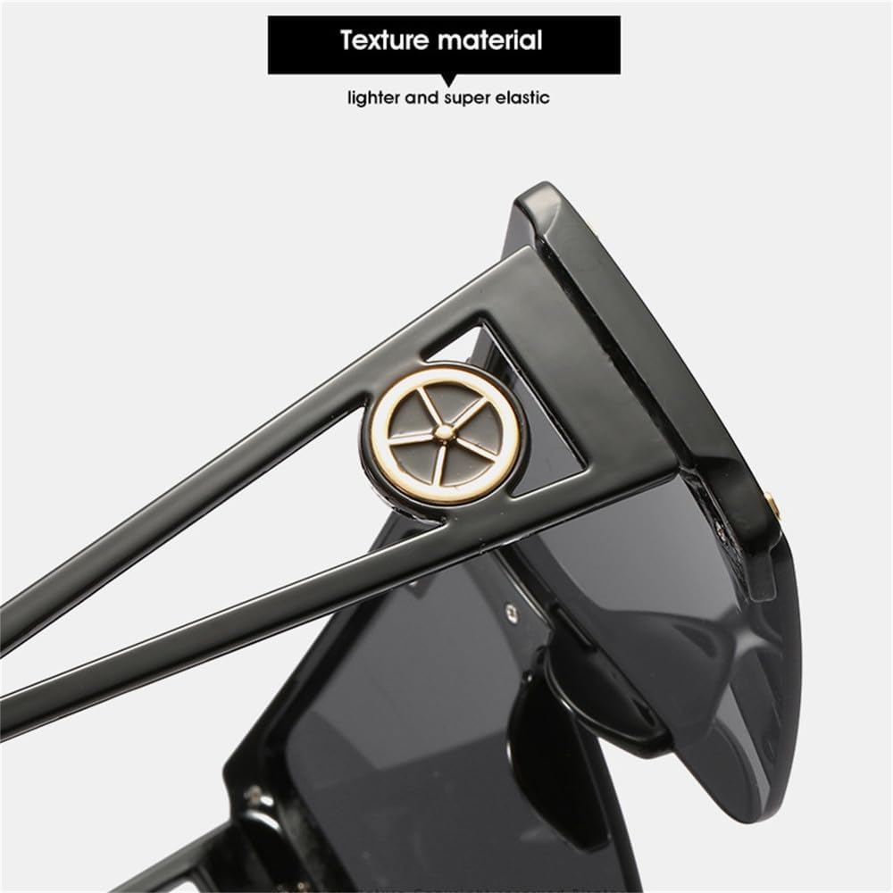 VFDHN One Piece Oversized Sunglasses Women Men Retro Futuristic Large Sun Glasses - Image 5
