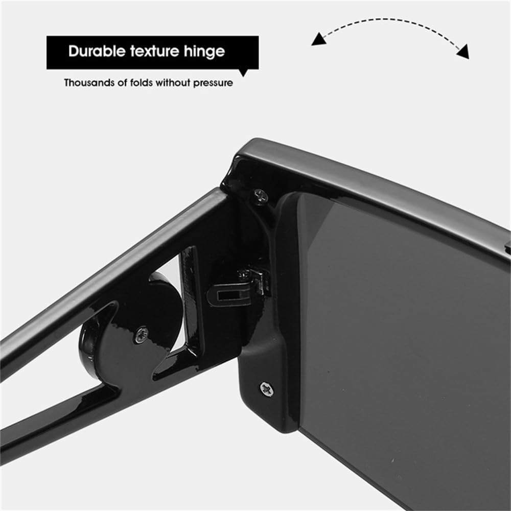 VFDHN One Piece Oversized Sunglasses Women Men Retro Futuristic Large Sun Glasses - Image 6